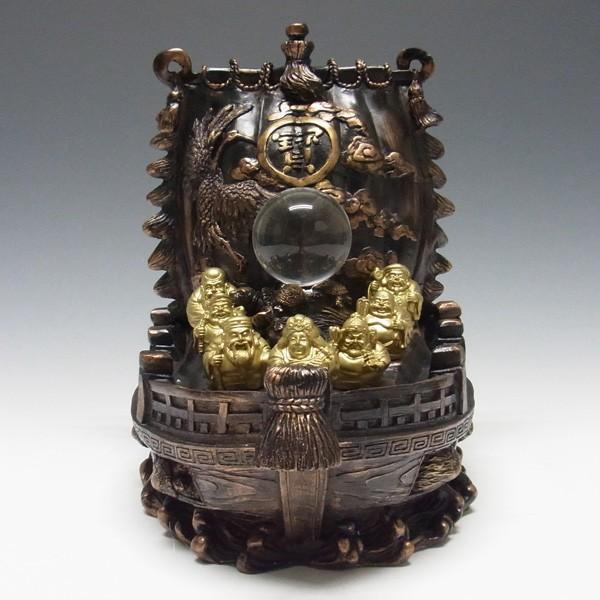 鳳凰 宝船 七福神の置物 高岡銅器 金運 開運 置物 縁起物 アンティーク