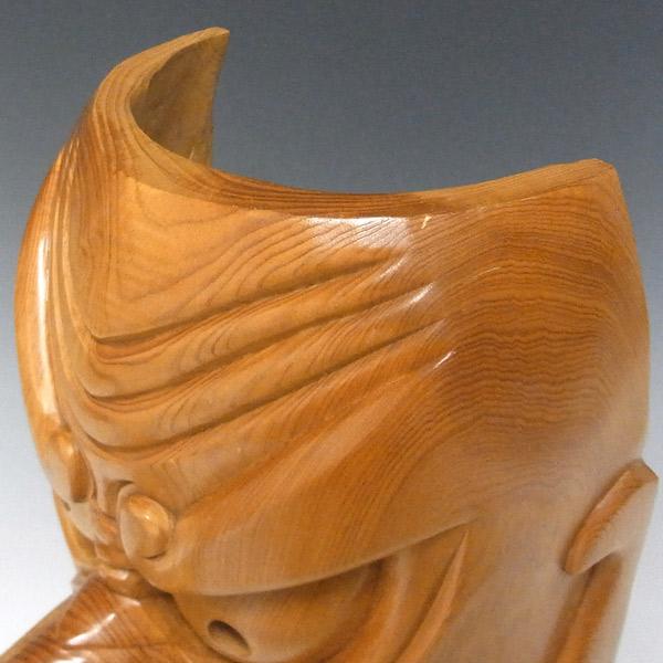 木彫り 大天狗のお面 壁掛け用 日本仏師作品 木曽桧 天狗面 : 仏像と