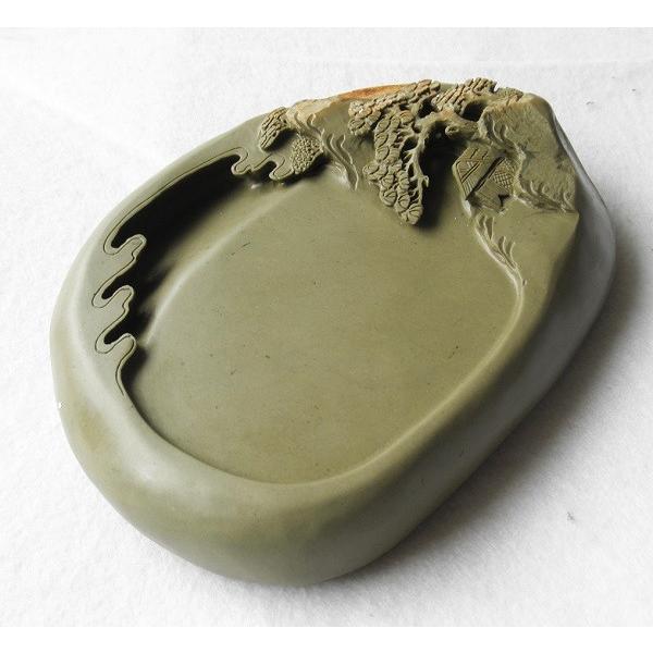 緑端渓硯 山水硯 8吋 一点物 すずり : 書道用品 緑風店 - 通販 - Yahoo