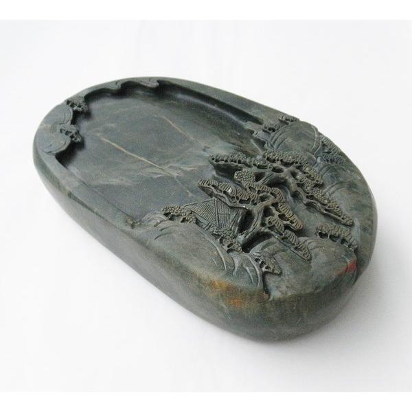 緑端渓硯 山水硯 約7.8吋 一点物 すずり : 書道用品 緑風店 - 通販