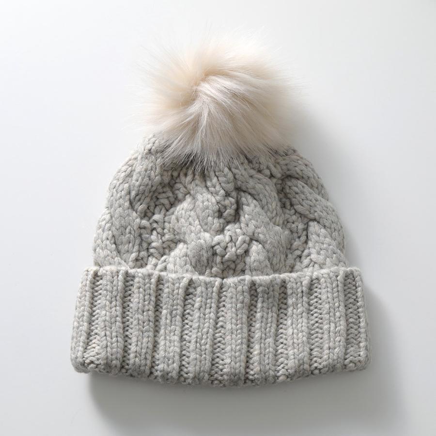UGG（アグ） ニット帽 W KNIT CABLE HAT W F FUR POM 20060 レディース