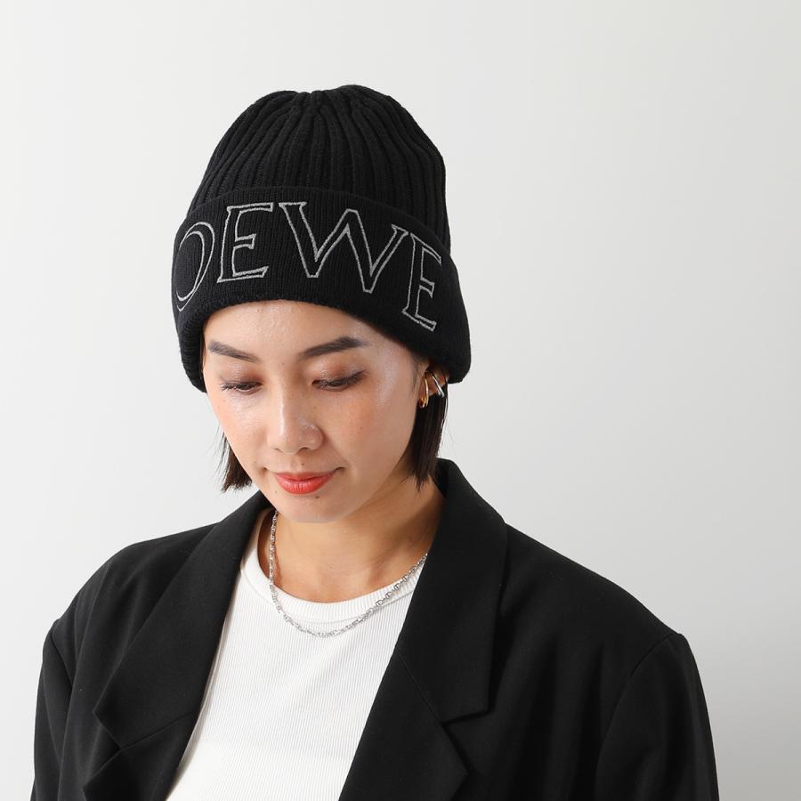 LOEWE（ロエベ） ニット帽 F000257X38 レディース ウール ロゴ刺繍