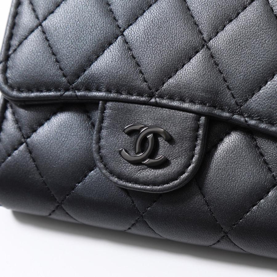 CHANEL（シャネル） 三つ折り財布 SO BLACK AP0229 B13639 レディース
