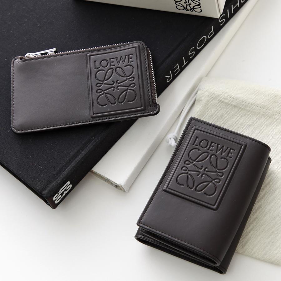 LOEWE レザー ブラック 三つ折り財布 ロエベ 三 つ折り 財布 loewe