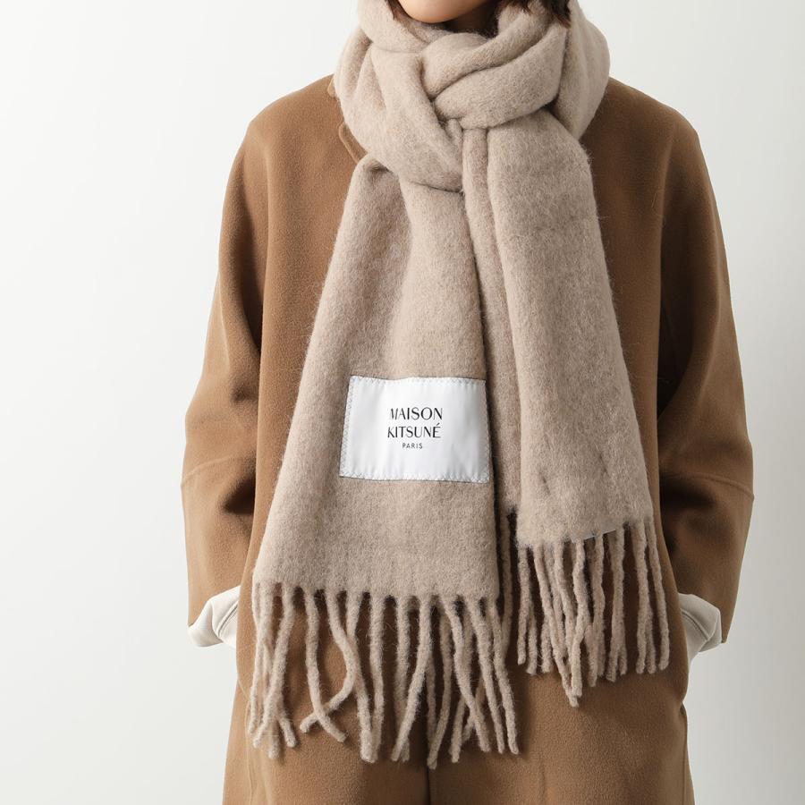 MAISON KITSUNE（メゾン キツネ） マフラー BABY ALPACA PLAIN SCARF