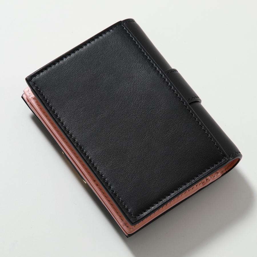 Salvatore Ferragamo / 2つ折り財布/レザー/BLK/無地/レディース
