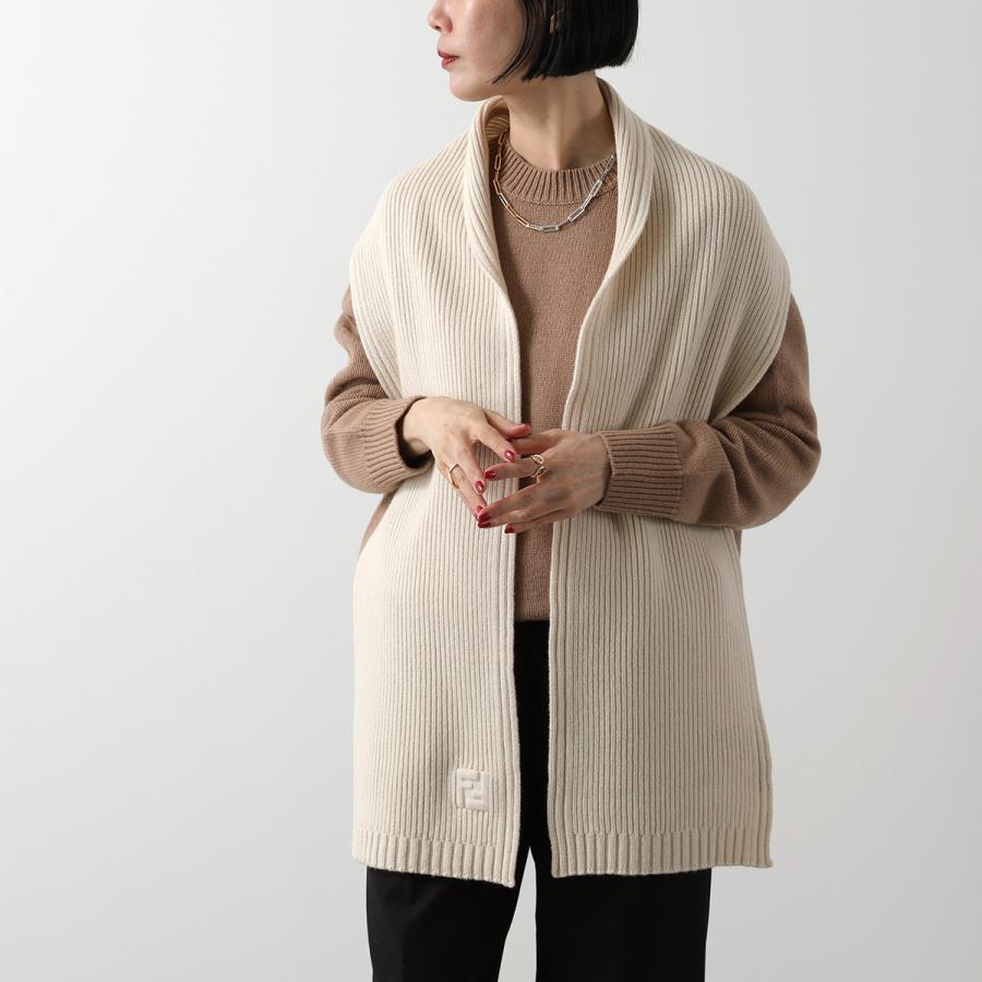 FENDI アイボリー マフラー FXT352 AIX0 TU