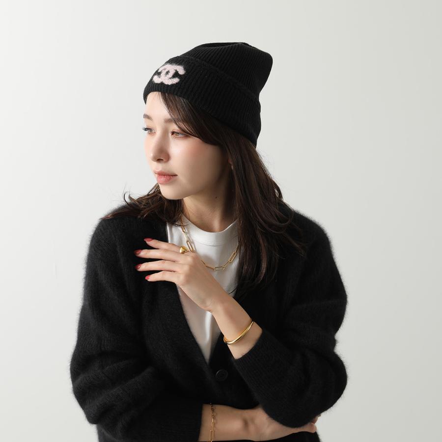 新品・未使用【CHANEL】ニット帽 ブラック 嬉しい男女兼用＆100