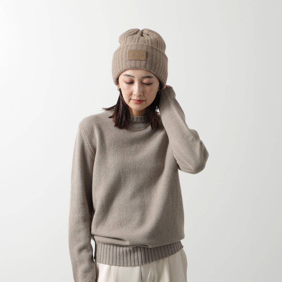 MaxMara ベージュニット帽 サイズ58 MaxMara ベージュニット帽 サイズ