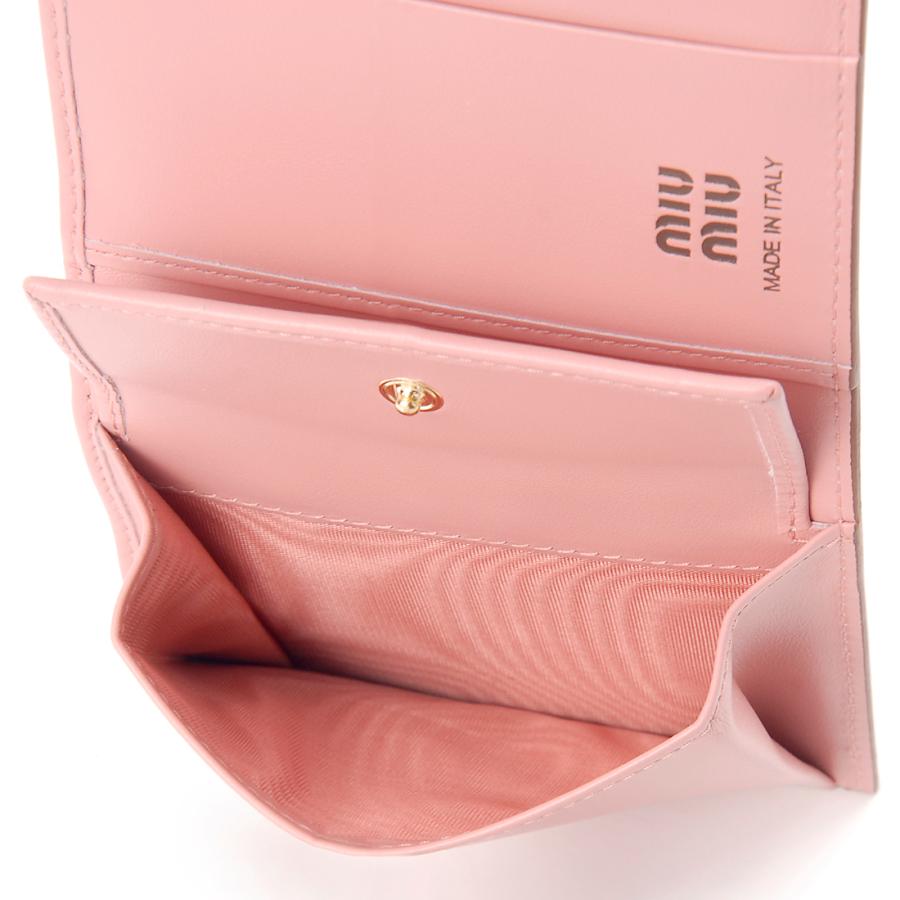 miu miu 三つ折り財布 ピンク ミュウミュウ Miu Miu MIUMIU 三つ折り