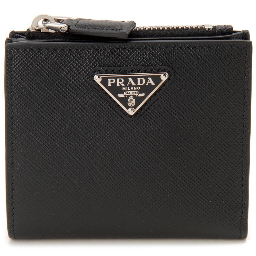 PRADA（プラダ） バレンタインセール 二つ折り財布 メンズ ブラック