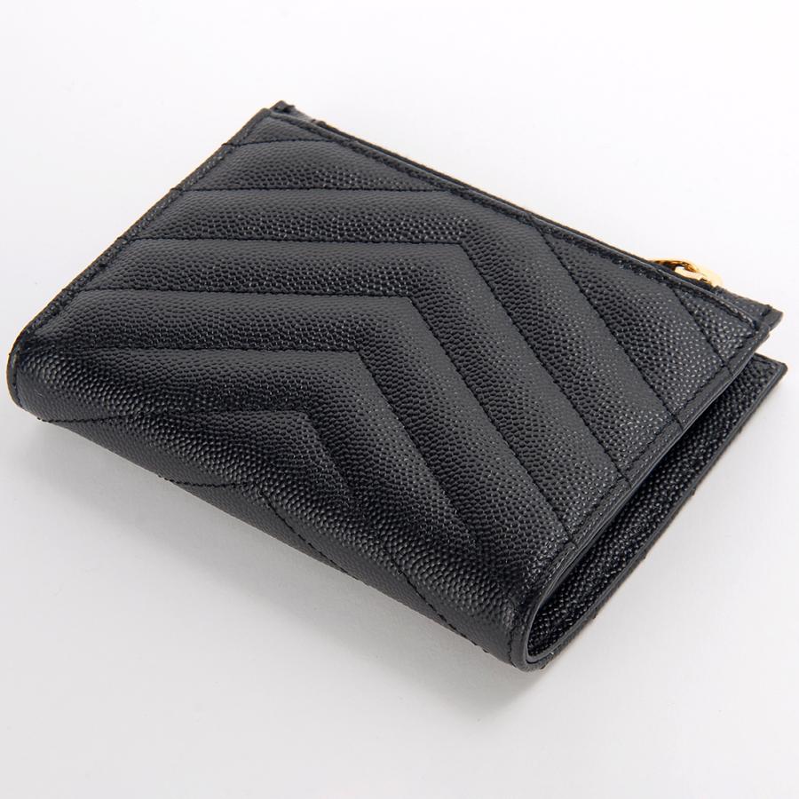 SAINT LAURENT サンローラン 二つ折り財布 レディース ブラック 668287