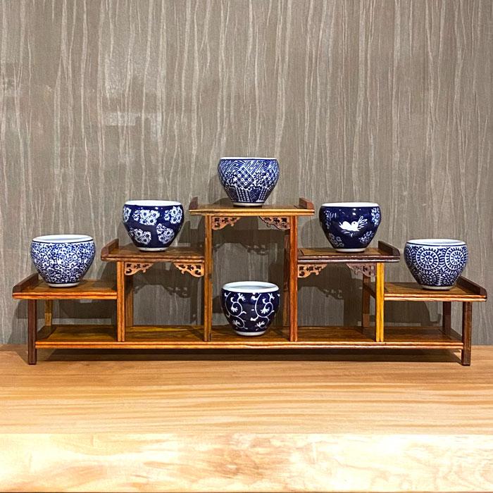 豆火鉢 絵変わり6点セット ミニ火鉢 6点セット ミニ植木鉢 植木鉢