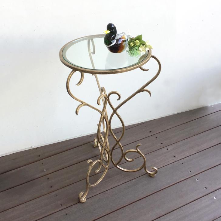 DLK145 クラシック アンティーク調 花台 飾り台 サイドテーブル 楽天