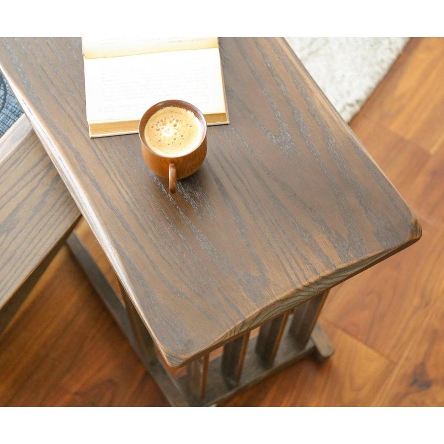 サイドテーブル テーブル オーク無垢 飛騨家具 日本製 国産家具 和