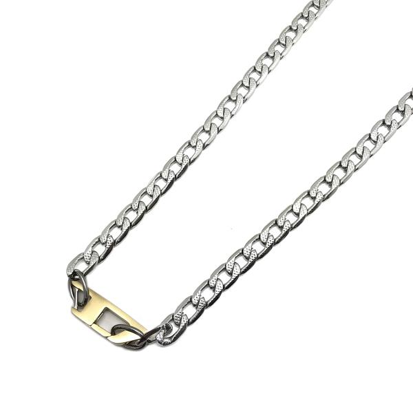 DIESEL（ディーゼル） ネックレス ブランド シルバー×ゴールド Dロゴ