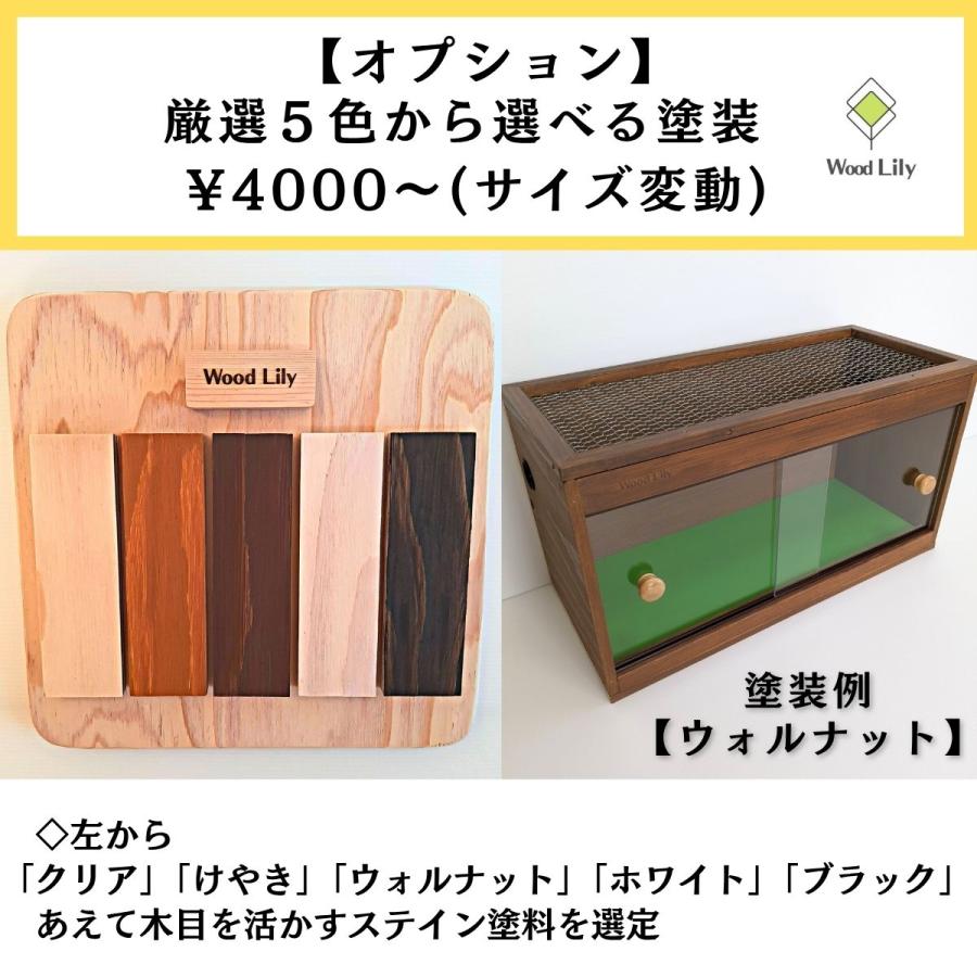 爬虫類ケージ 75×40×45 リピ 配線穴①＋キャップ 爬虫類ケージ 75×40