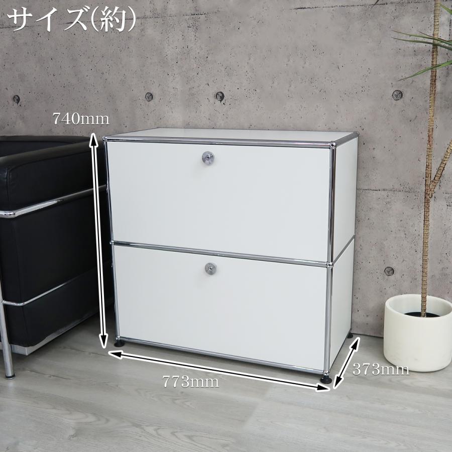 usmハラー 2段 キャビネット サイドボード ライトグレー ハラー サイド