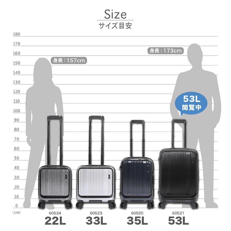 BERMAS（バーマス） スーツケース キャリーケース 53L 56cm 3.5kg 4泊