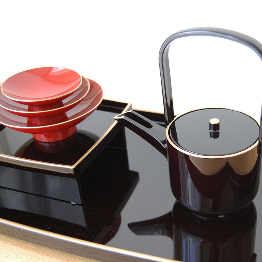 山中塗 胴張屠蘇器揃 溜渕金 日本製 屠蘇器 お屠蘇 お屠蘇セット 屠蘇