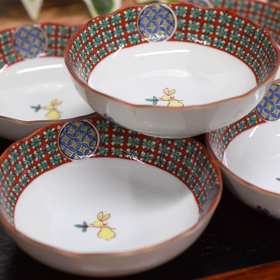 九谷焼 おしゃれ 和食器 小鉢5個 セット うさぎ 高級 ブランド 食器