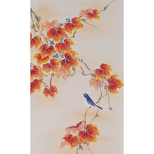 掛け軸専門店 掛軸 通販 山ぶどう（奥田 拓也） 花鳥画 秋用掛軸 日本