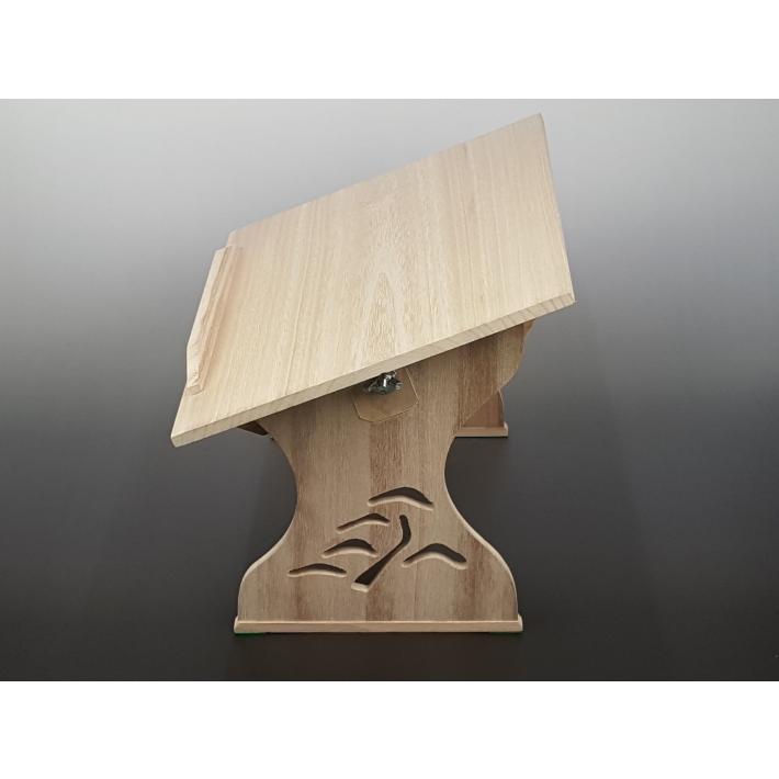 箏 三味線 尺八 本桐製 すかし見台和楽器演奏用譜面台 座奏用 三味線