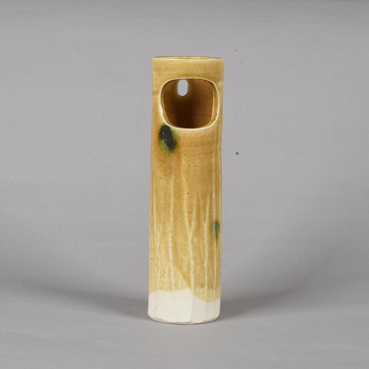 掛花入 阿波筒 黄瀬戸 鉄山作 茶道具 茶道 : 和空間ヤフーショップ