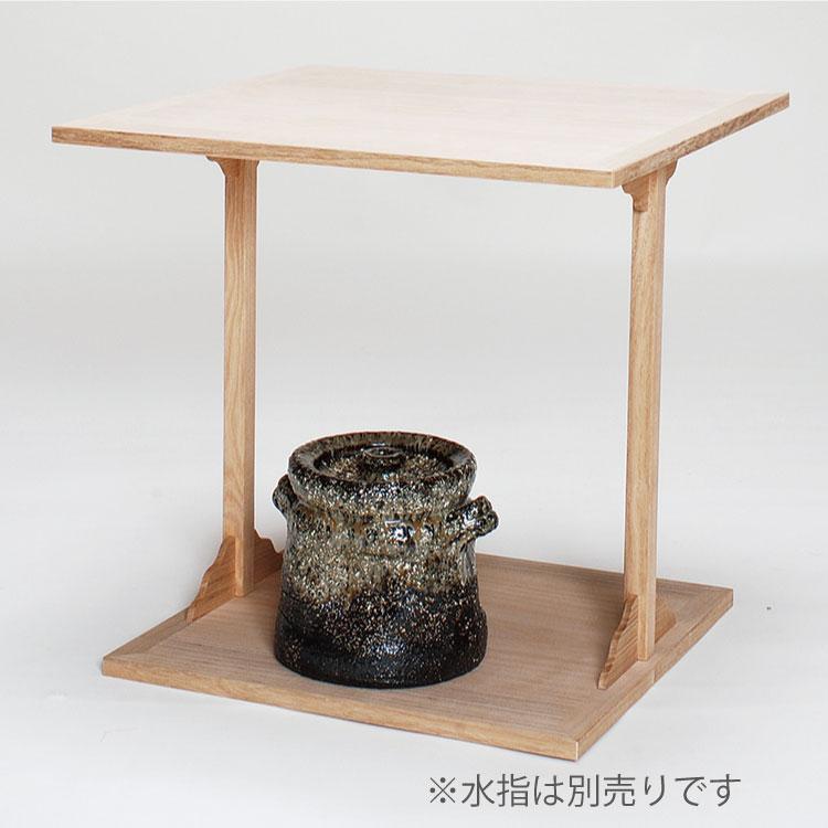 桐 四方棚 角 利休好写 小林幸斎作 茶道具 桐製 木地棚 炉用 風炉用