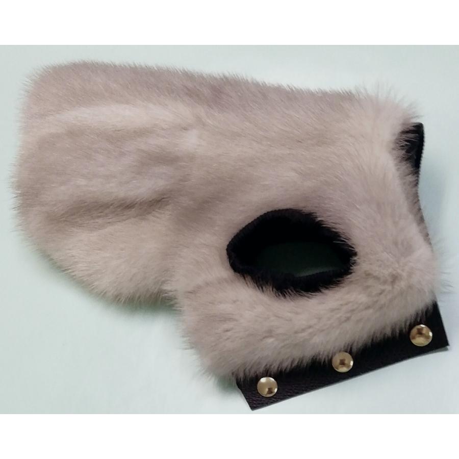 小型犬 毛皮 コート サファイヤミンク 裏地付き 2号サイズ