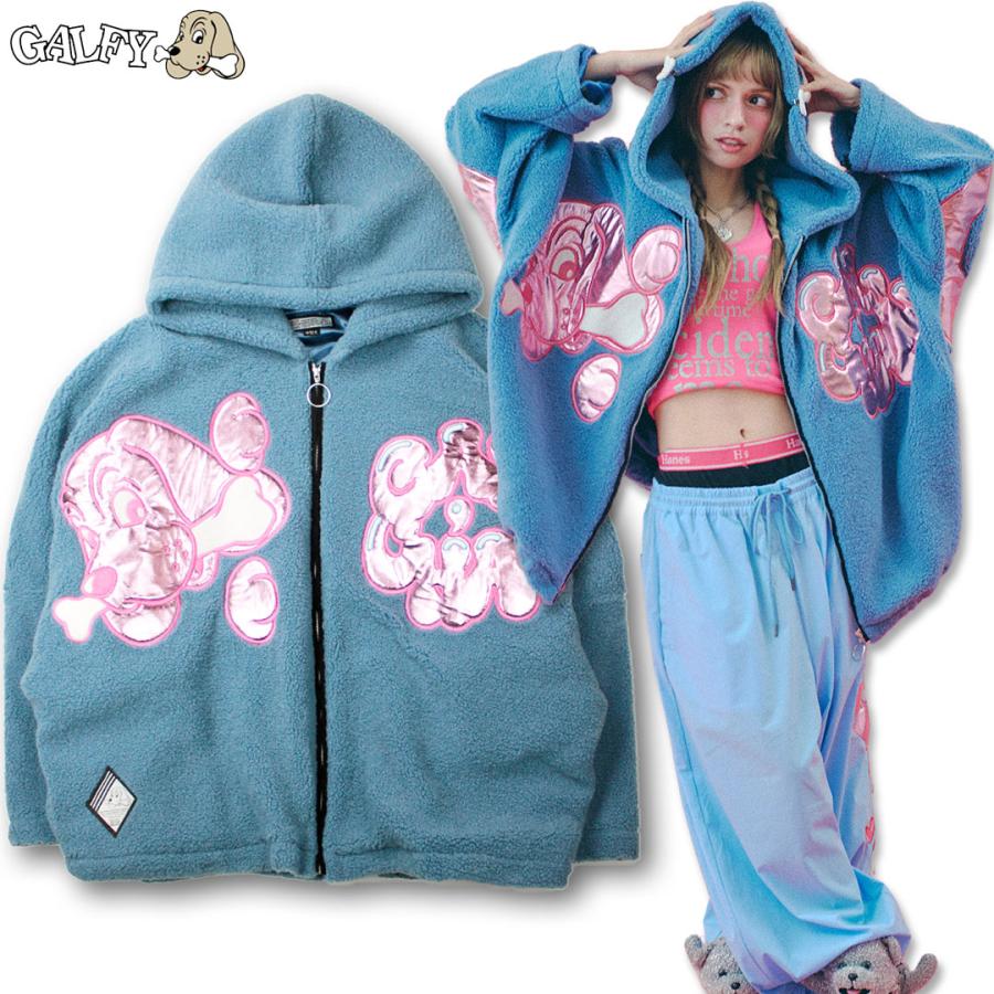 GALFY（ガルフィー） ピッカピカのダブモコパーカー ブルゾン L 中型犬