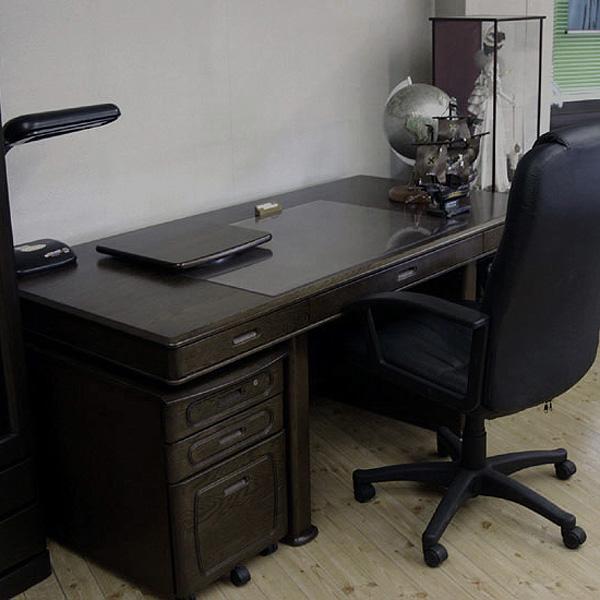 受注生産品 176国産高級書斎机 ダークブラウン デスク empナラ材 最