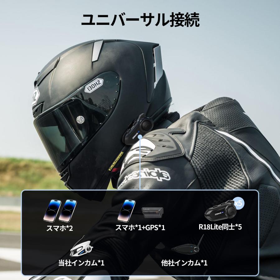 JESIMAIK 新店より購入と更にお得 2台セット バイク インカム R18Lite