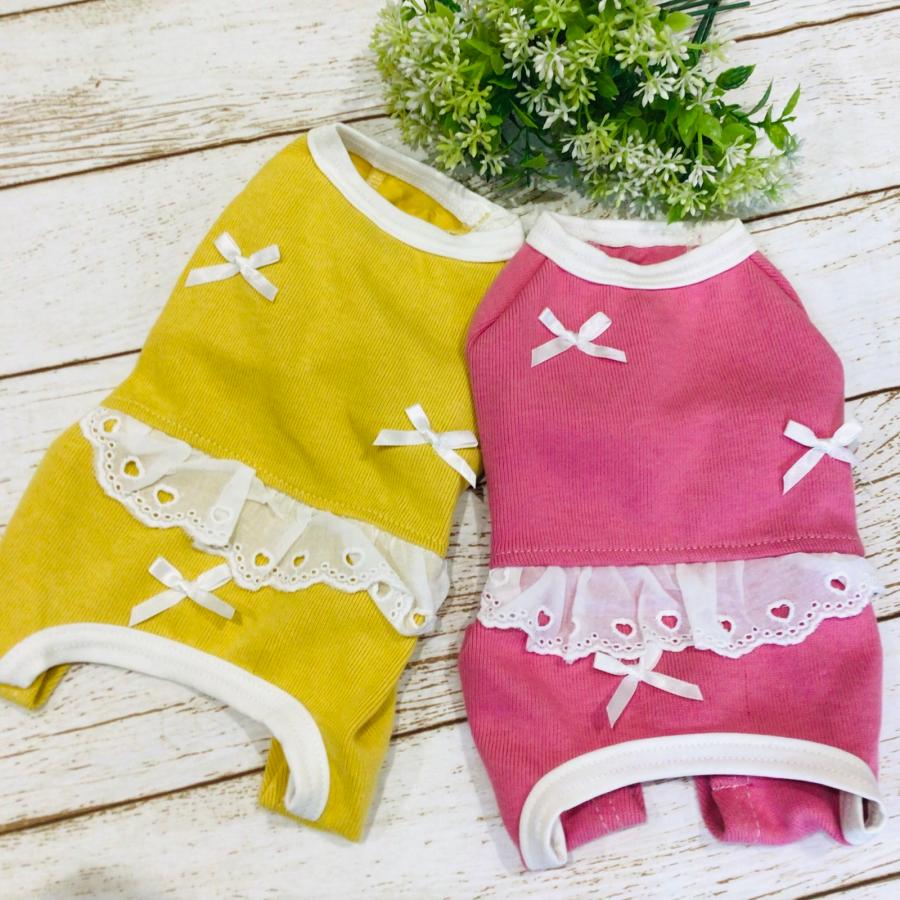 犬 服 ハンドメイド 名前入り 刺繍 ロンパース つなぎ 名入れ