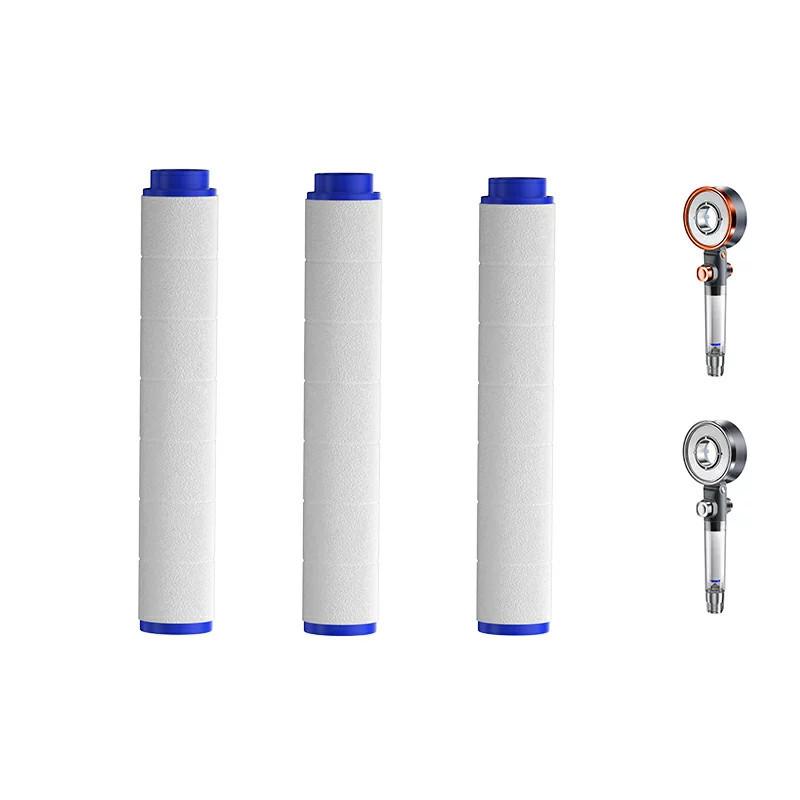 未使用 浄水塩素除去 シャワーヘッド グリーン フィルター 3本付き 未