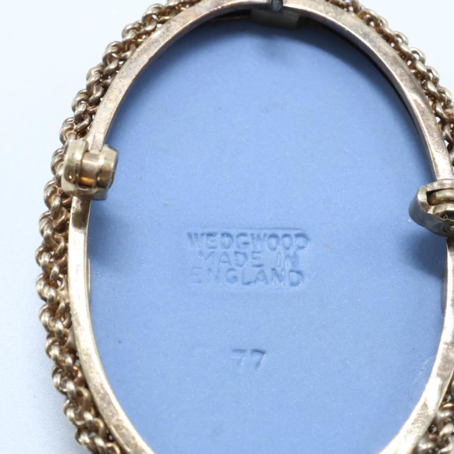 ウェッジウッド K9 375刻印 カメオ ブローチ Wedgwood ウェッジウッド