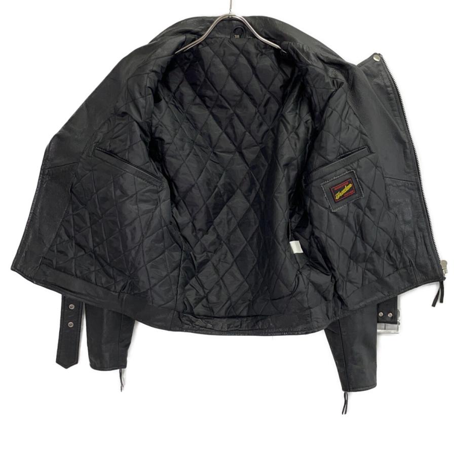 FREEDOM フリーダム ブラック 牛革 ダブルライダースジャケット