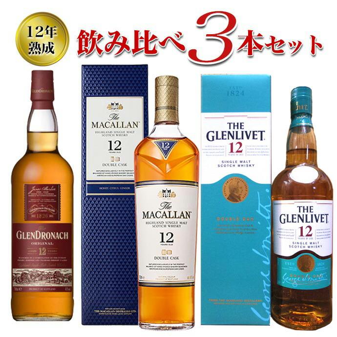 マッカラン12年 ダブルカスク グレンドロナック12年 700ml 2本セット