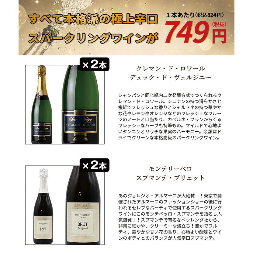 送料無料】玉手箱厳選！すべて本格派の極上辛口泡12本セット ワイン