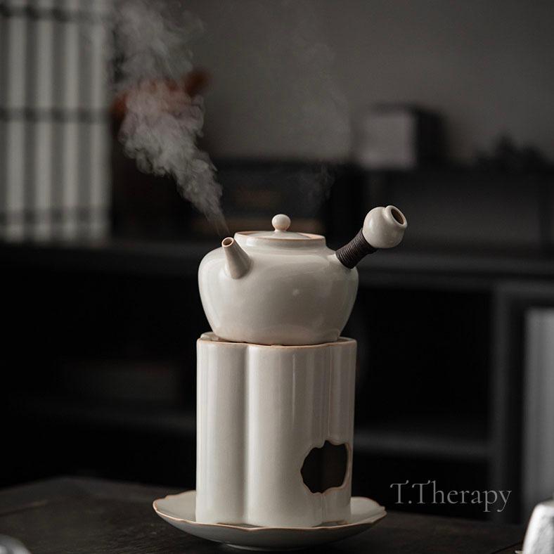 陶器 涼炉 りょうろ 茶炉 土風炉 煎茶道具 焜炉 こんろ 冷炉 風炉（箱