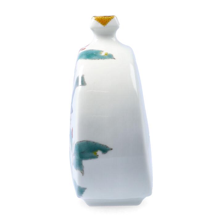 九谷焼 扁壺 千両に四十雀/山田義明 花瓶 花器 人気 ギフト 贈り物