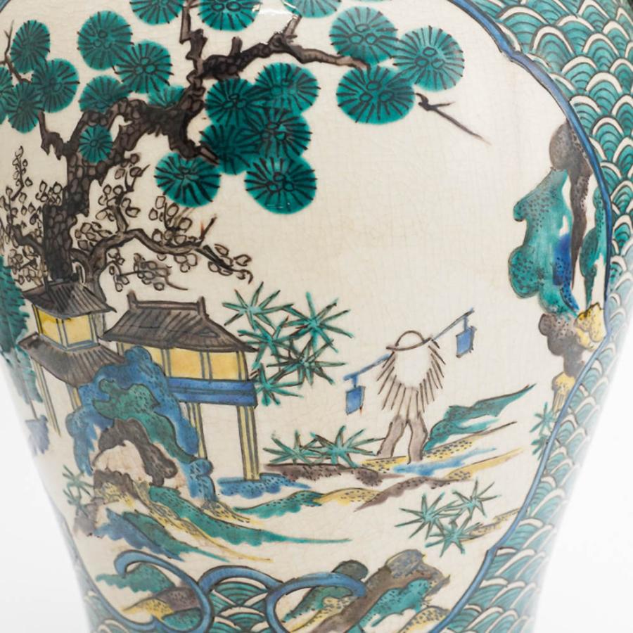 九谷焼 九谷風五彩手壺 花瓶 花器 人気 ギフト 贈り物 結婚祝い 内祝い