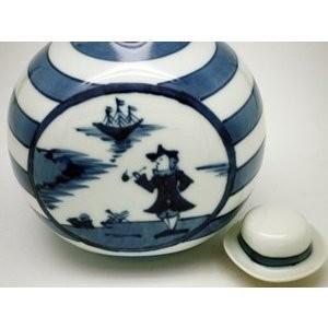 有田焼 しん窯 青花 長崎紋 ボトル : 神楽坂のうつわ屋さん 陶柿園