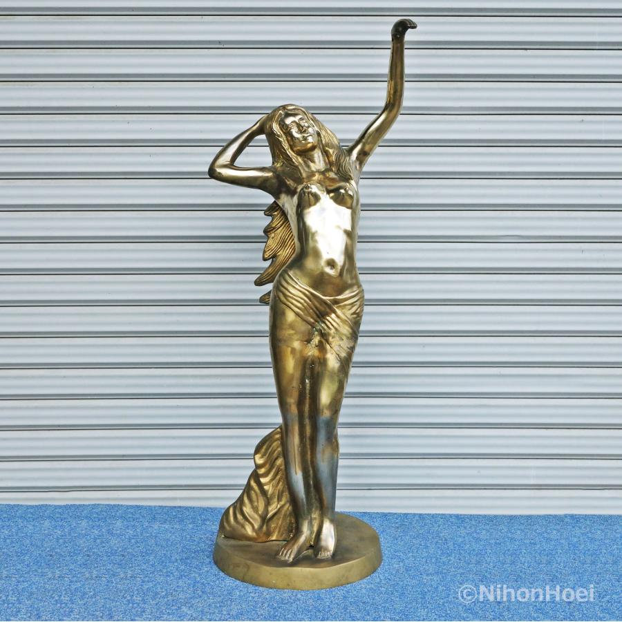 ブロンズ？ ブロンズ像？ 女性 アンティーク 彫刻家 安藤菊男作