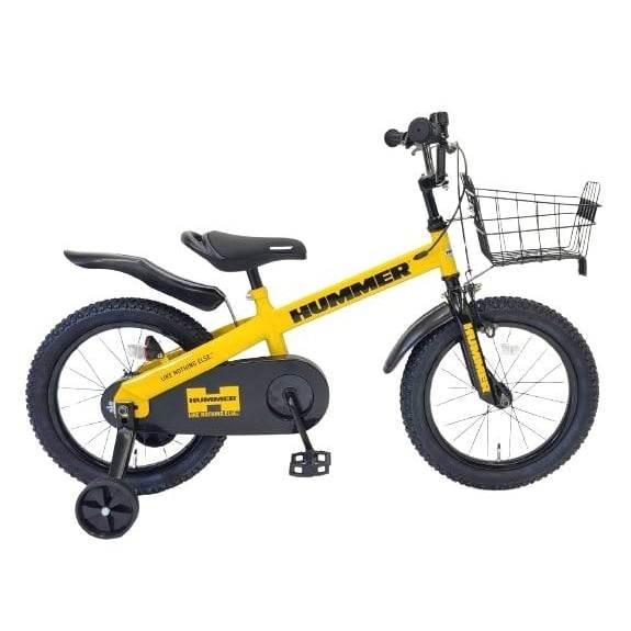 HUMMER 子供用自転車 14インチ イエロー 補助輪付き 14インチ 子供用