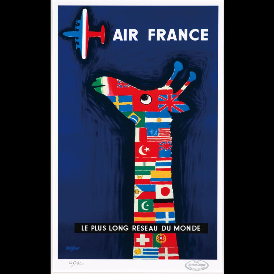 Air France 版画 サヴィニャック 1966