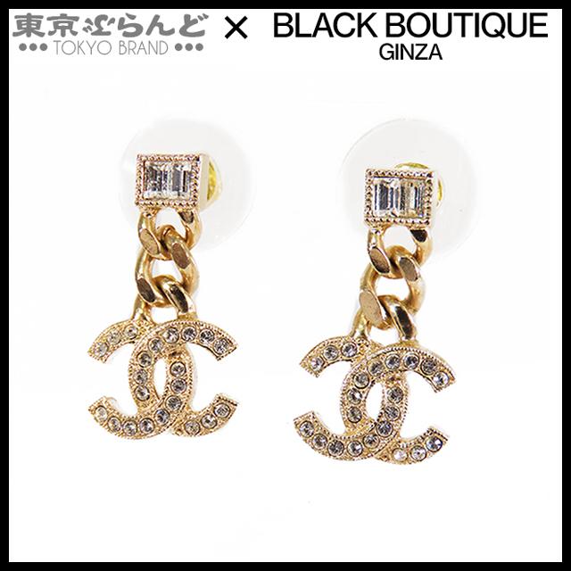 CHANEL シャネル 美品 ココマーク スイングチェーンピアスゴールド 925