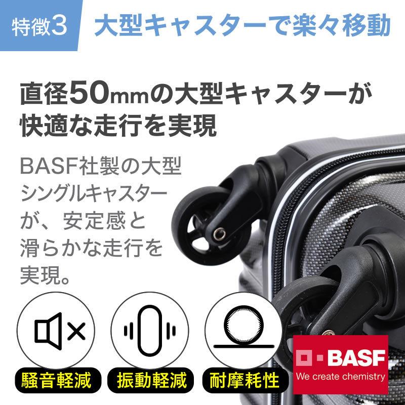 LOJEL ブラックキャリーケース 4輪キャスター付き LOJEL ブラック