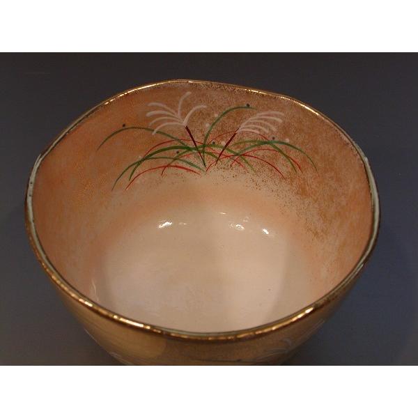 茶道具 抹茶茶碗 金砂子 月に兎（うさぎ）、京焼 伝統工芸士 小倉 亨作