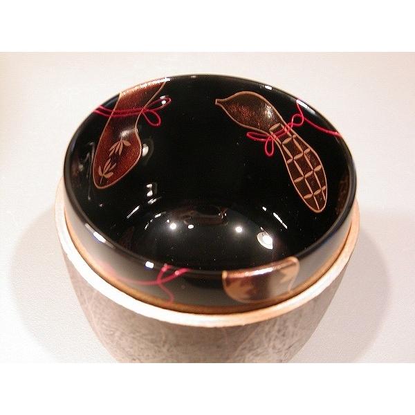茶道具 中棗 和紙貼 六瓢蒔絵、 加賀蒔絵師 岡本 康光（ おかもと